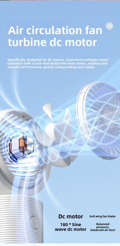 Portable Turbo Fan 3-in-1 Mini Handheld Desk Fan Rechargeable Personal Cooling Device with Neck Lanyard 180 Degree Adjustable Head Quiet Wind White