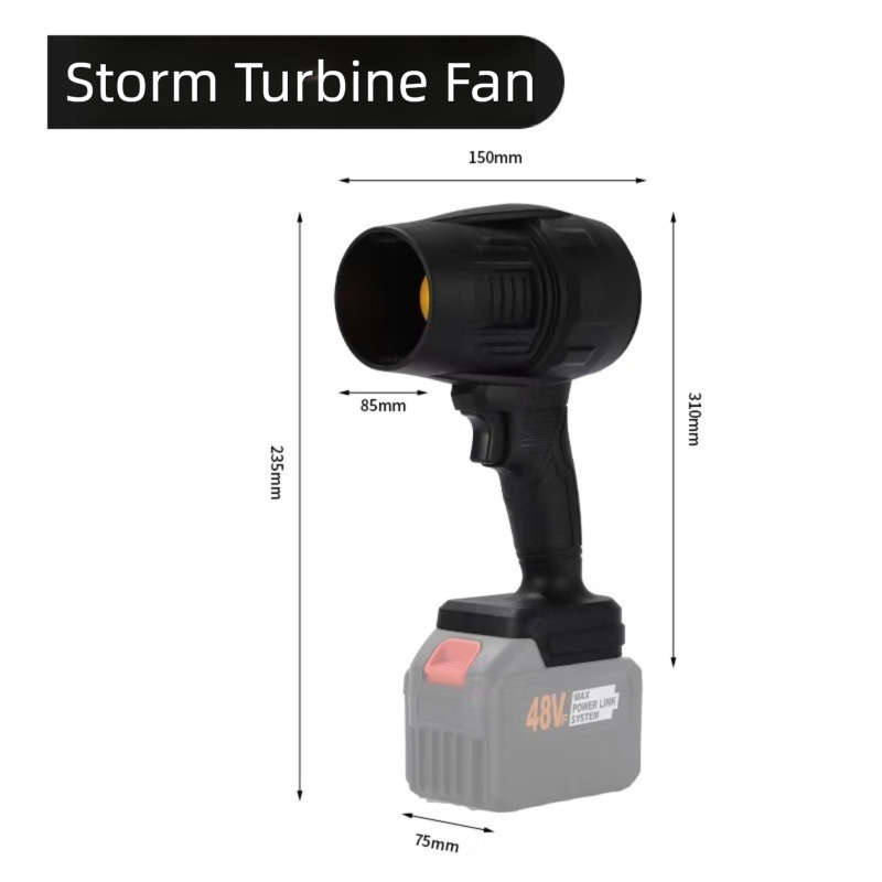 Blue Ultra-High Power Cordless Turbine Air Blower With Lithium Battery & Australian Plug Kit - 30,000 RPM High Velocity and Lightweight Operation for Leaf Blowing, Snow Removal & Multi-Use