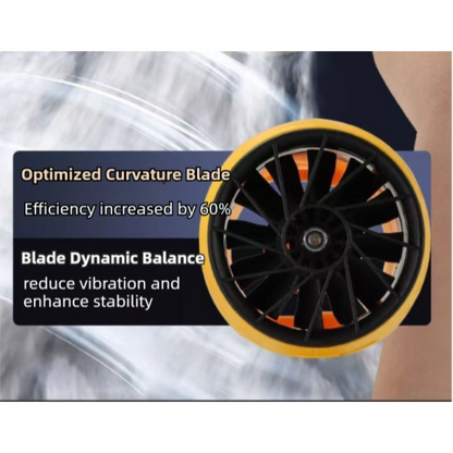 Blue Ultra-High Power Cordless Turbine Air Blower With Lithium Battery & Australian Plug Kit - 30,000 RPM High Velocity and Lightweight Operation for Leaf Blowing, Snow Removal & Multi-Use