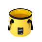20L Yellow Outdoor PVC Folding Water Bucket - Portable Fishing Barrel, Camping Water Storage, Car Washing Bag
