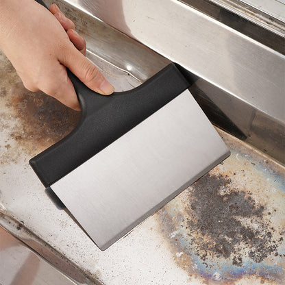 Stainless Steel BBQ Griddle and Grill Cleaning Tool Set - Scraper, 4  Cleaning Pad with TPR Handle Kit for Deep Cleaning