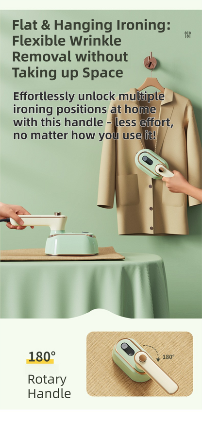 Grey Foldable Handheld Garment Steamer & Portable Steam Iron - 15g/min & 70ML Travel Steamer for Apartment Living and Holiday Trips