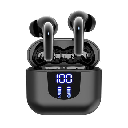 K06 True Wireless Stereo Earbuds (Black) - Digital Display, Long Battery Life, High-Fidelity Sound, and Low Latency with IPX4 Water Resistance
