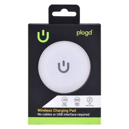 PLUGD 15W USB-C Qi Wireless Charging Pad for iPhone & Android Phones