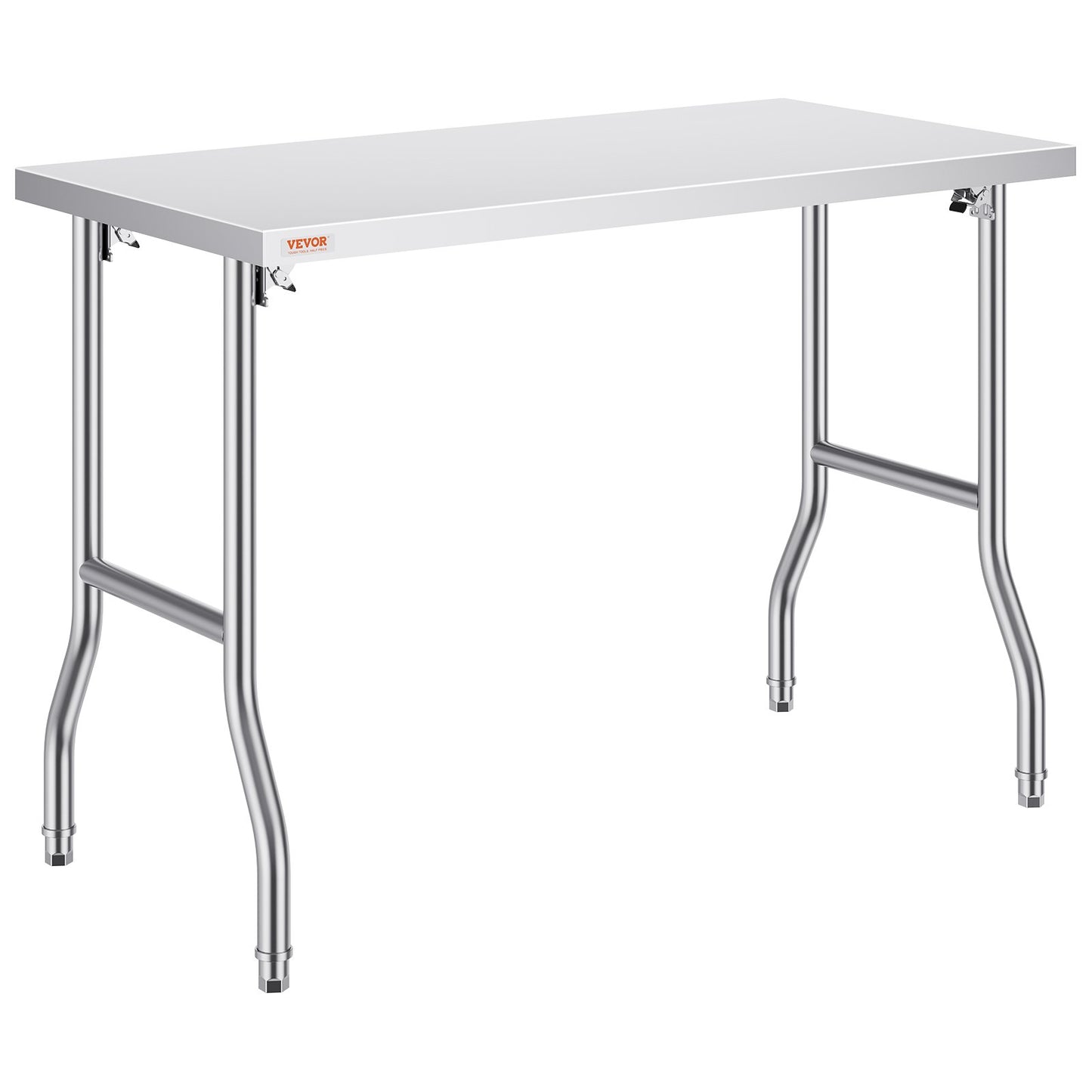 VEVOR Stainless Steel Kitchen Bench Folding Commercial Prep Table 1220x610 mm