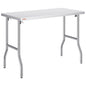 VEVOR Stainless Steel Kitchen Bench Folding Commercial Prep Table 1220x610 mm