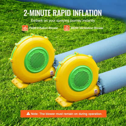 VEVOR Inflatable Paint Booth 23x13.1x9ft Inflatable Spray Booth 750W+480W Blower