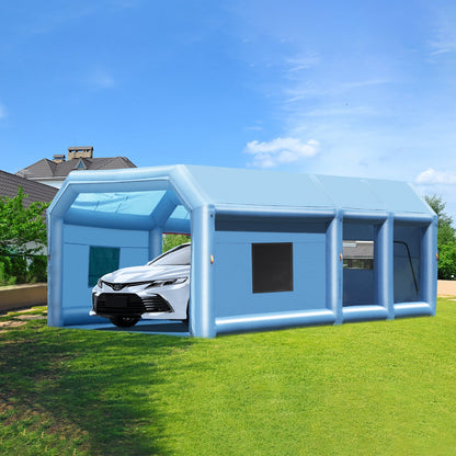 VEVOR Inflatable Paint Booth 23x13.1x9ft Inflatable Spray Booth 750W+480W Blower