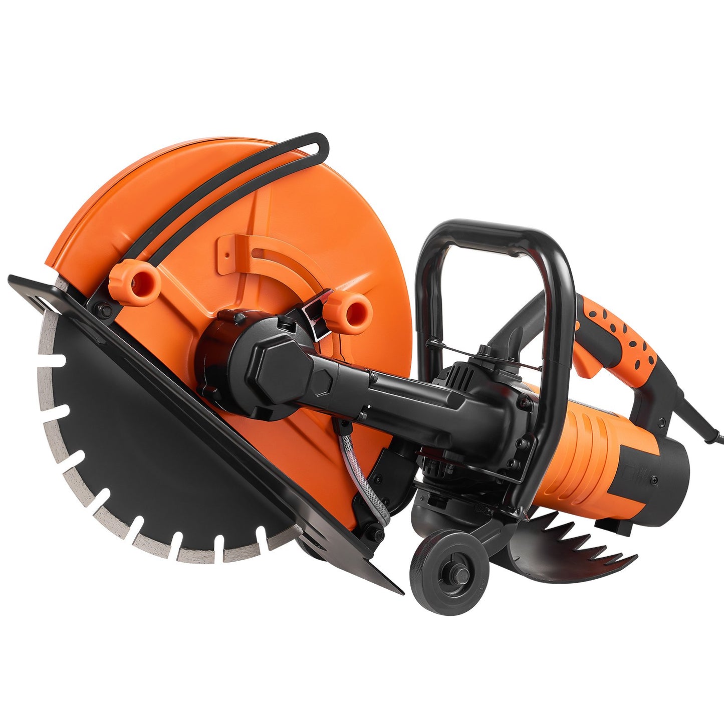 VEVOR Electric Concrete Saw, 14 in, 2000 W Motor Circular Saw Cutter with Max. 5 in Adjustable Cutting Depth, Wet Disk Saw Cutter Includes Water Line, Pump and Blade, for Stone, Brick