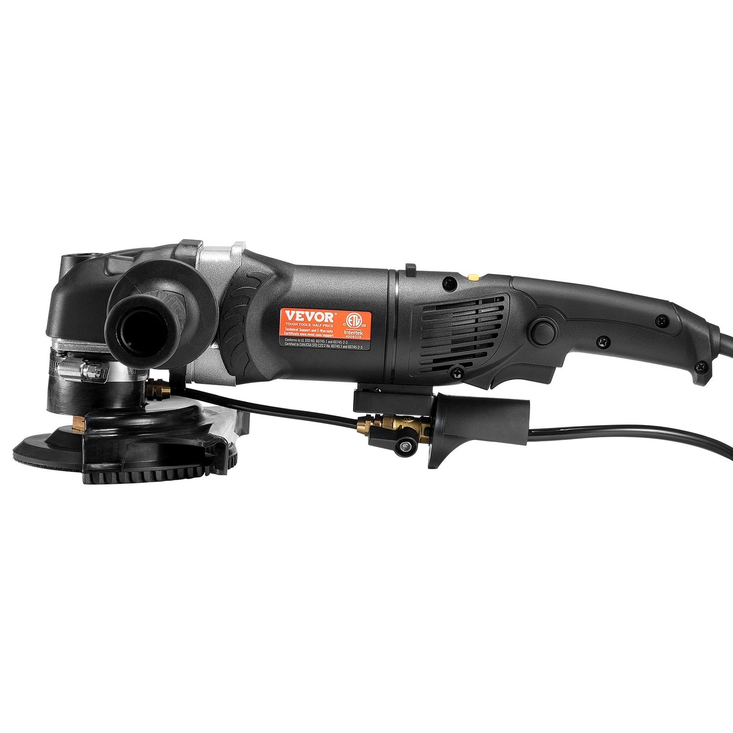 VEVOR Wet Stone Polisher 4-Inch 800W Electric Concrete Polisher 6 Speed 7 Pads