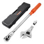 VEVOR Adjustable Click Torque Wrench, 1/2 Inch Drive, 20-160 lbf-ft/27.1-216.8 N.m, Dual-direction and Dual Range Scales, 72-Tooth, ±2% Precision, with Adapter Interchangeable Jaw and Ratchet Head