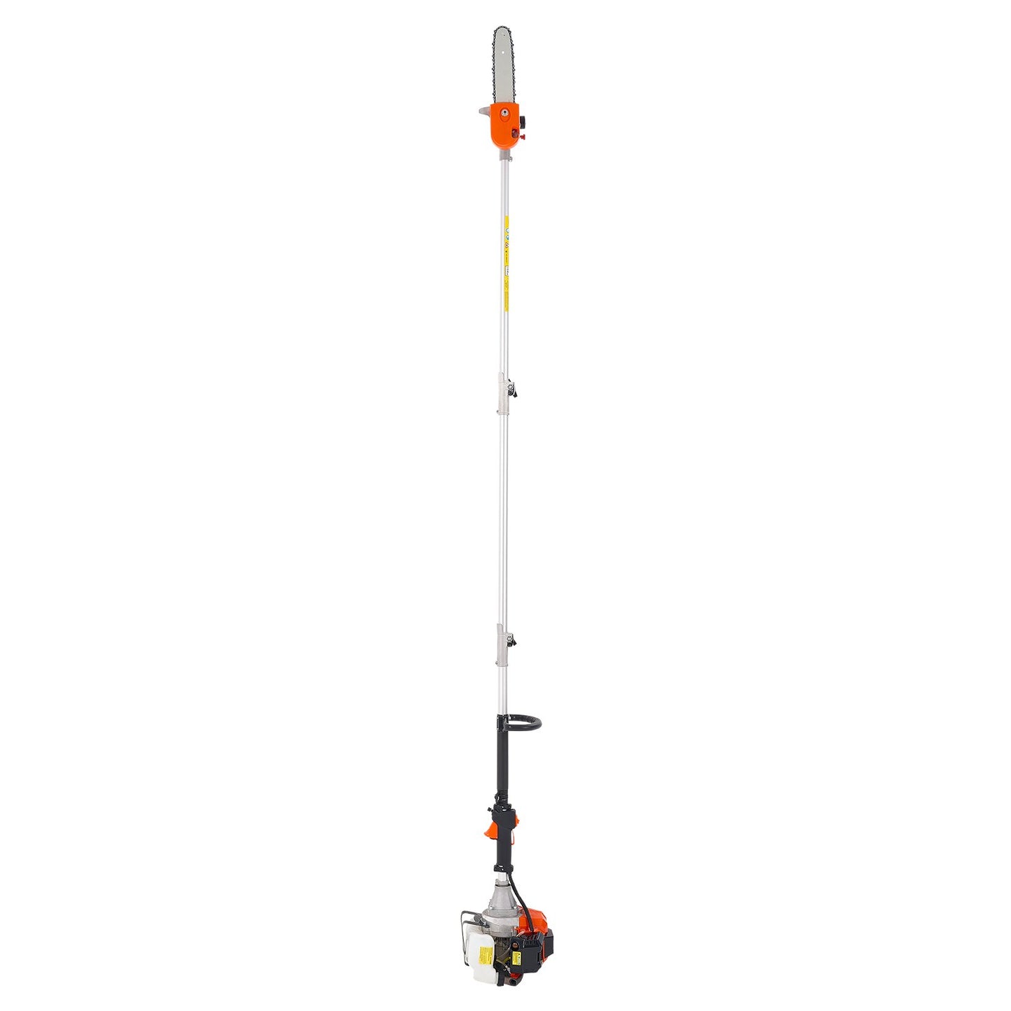 VEVOR Gas Pole Saw, 43CC 2 Stroke Gas Powered Pole Saws with 25.4 cm Cutting Bar, Cordless Tree Trimmer with Rotatable Head, 2.1 to 3.6 m Extendable, Powerful Chainsaw for Tree Trimming Pruning