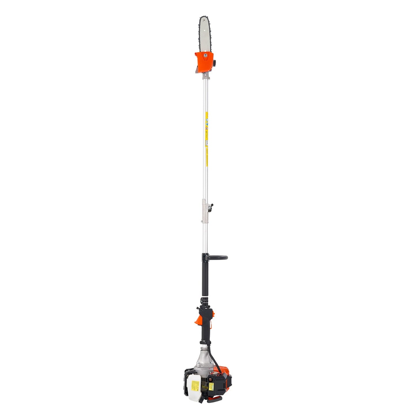VEVOR Gas Pole Saw, 33CC 2 Stroke Gas Powered Pole Saws with 20.3 cm Cutting Bar, Cordless Tree Trimmer with 850ml Fuel Tank, 2 to 3.5 m  Extendable, Powerful Chainsaw for Tree Trimming Pruning
