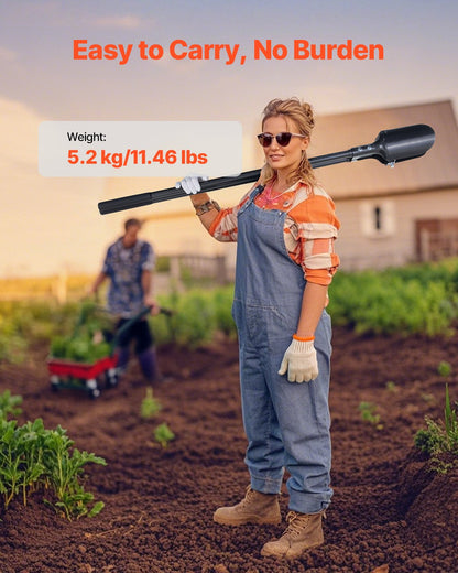 VEVOR Post Hole Digger, Heavy Duty Post Hole Digger with Carbon Steel Handle, Manual Hole Digger with Scale Markings and Metal Blade, Post Hole Digger Tool for Digging Gardening Outdoors, 1460 mm