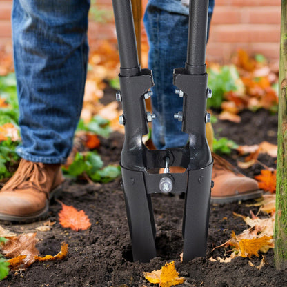 VEVOR Post Hole Digger, Heavy Duty Post Hole Digger with Carbon Steel Handle, Manual Hole Digger with Scale Markings and Metal Blade, Post Hole Digger Tool for Digging Gardening Outdoors, 1460 mm