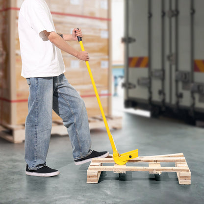 VEVOR Pallet Buster, 104 cm Handle, 907 kg Weight Capacity, Q235 Carbon Steel, Heavy Duty Deck Wrecker Demolition Wood Pallet Tool Breaker Pry Bar Puller for Efficient and Effortless Board Removal