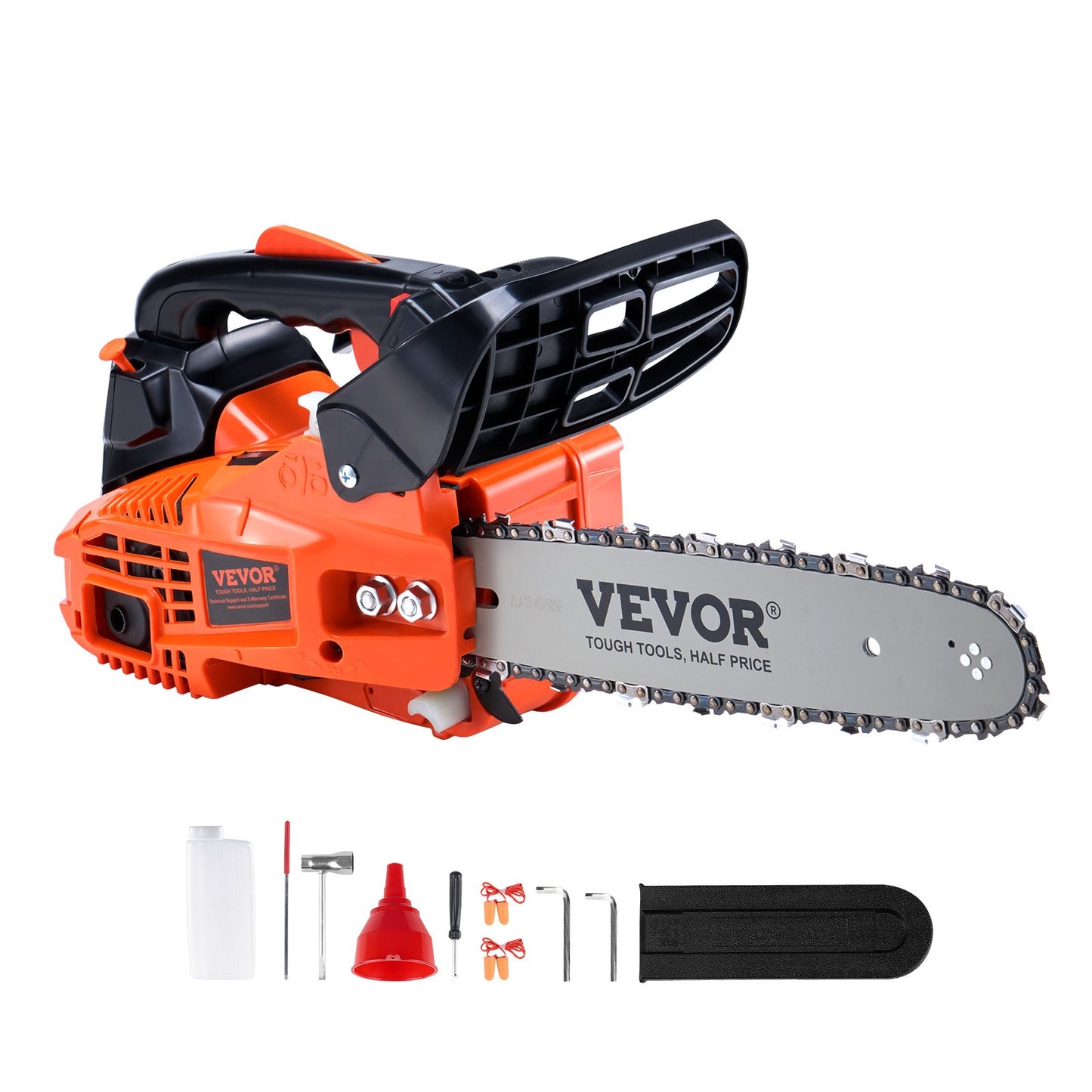 VEVOR 25.4CC 304.8mm Gasoline Chainsaw Powered Wood Cutting Engine Gas Chain Saw