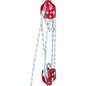 VEVOR Twin Sheave Block and Tackle 1.02-1.27cm 3048-6096cm Twin Sheave Block with Braid Rope 2993.71-3494.93kgs Double Pulley Rigging