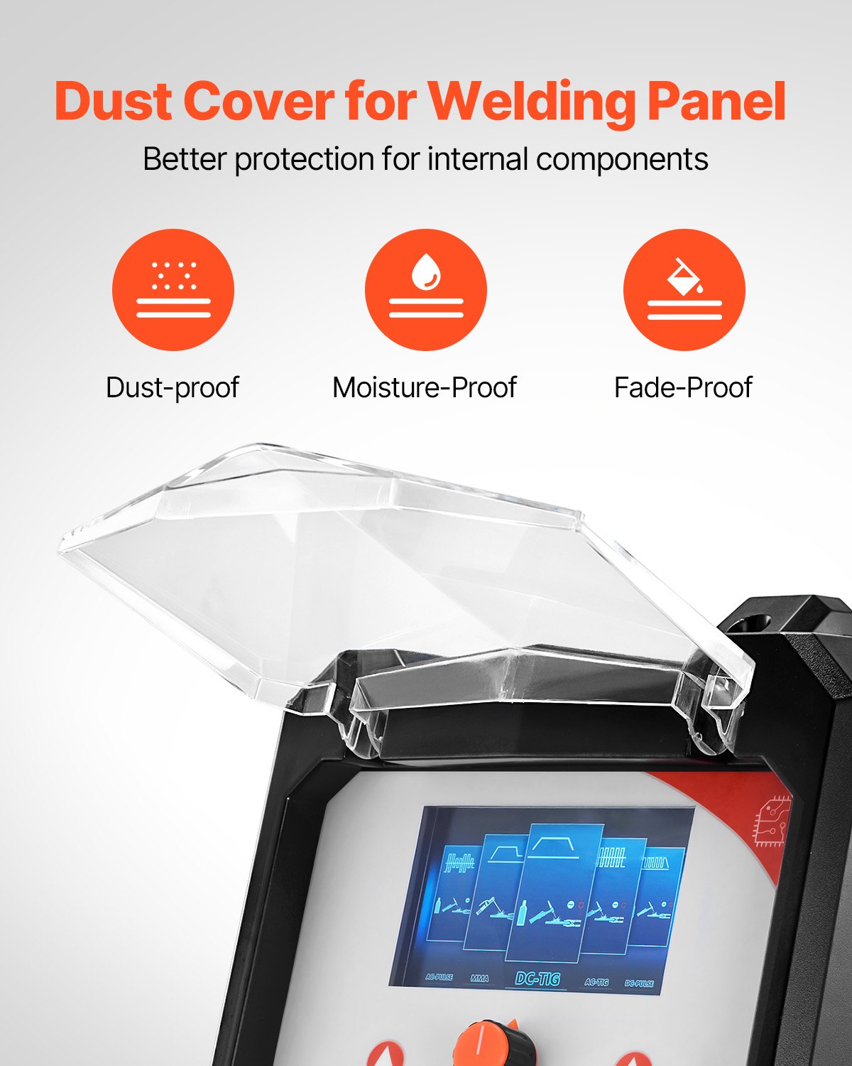 VEVOR TIG Welder, 200A 6-In-1 Aluminum Welding Machine (LED Display) - AC TIG/DC TIG/AC Pulse TIG/DC Pulse TIG/Spot TIG/MMA(Stick), Electric Welder with Synergic Control IGBT