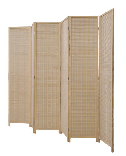 Bamboo Room Divider – 5 Panel Folding Privacy Screen