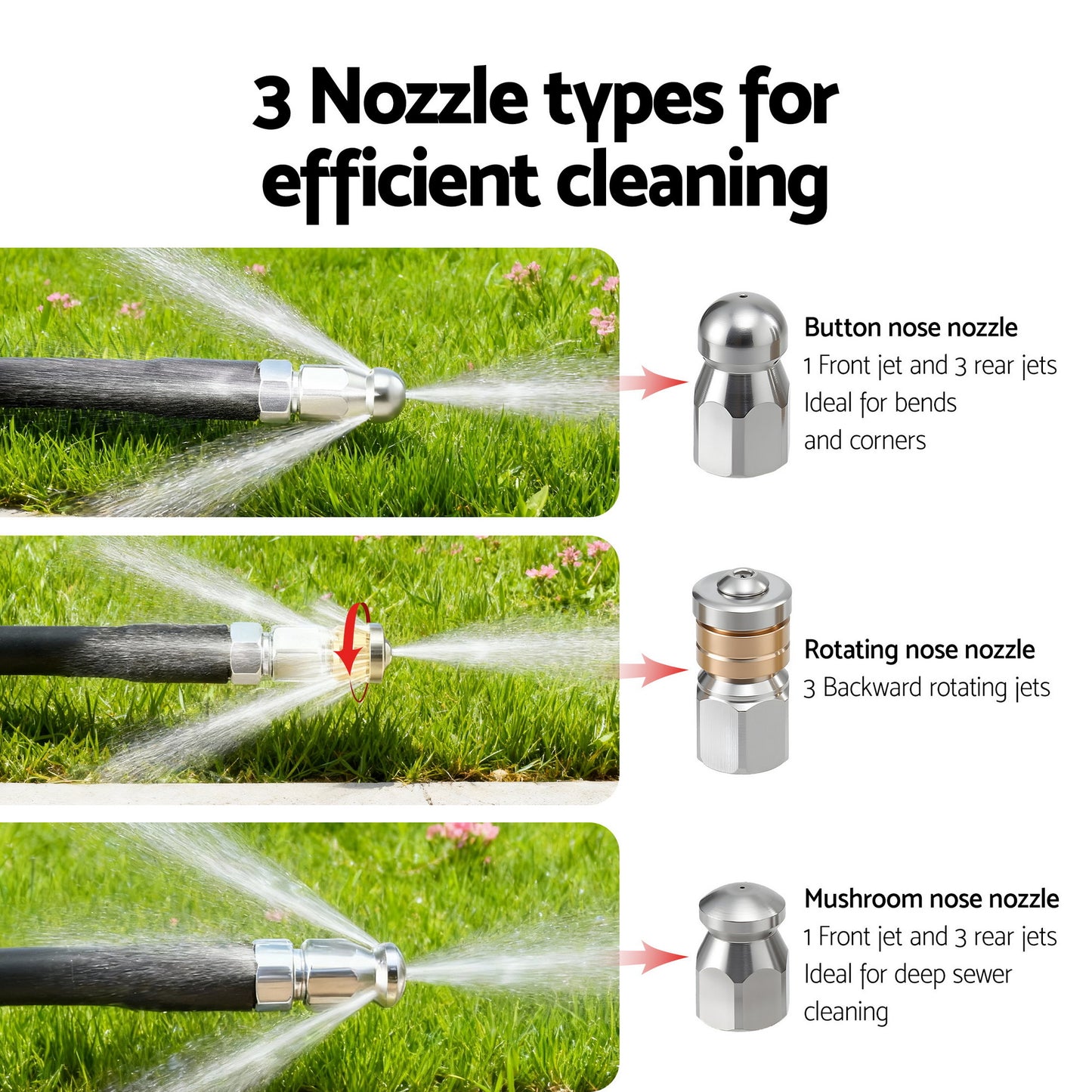 Giantz Pressure Washer Hose 30M 5800PSI Power Replacement Extension 1/4'' Quick Connect